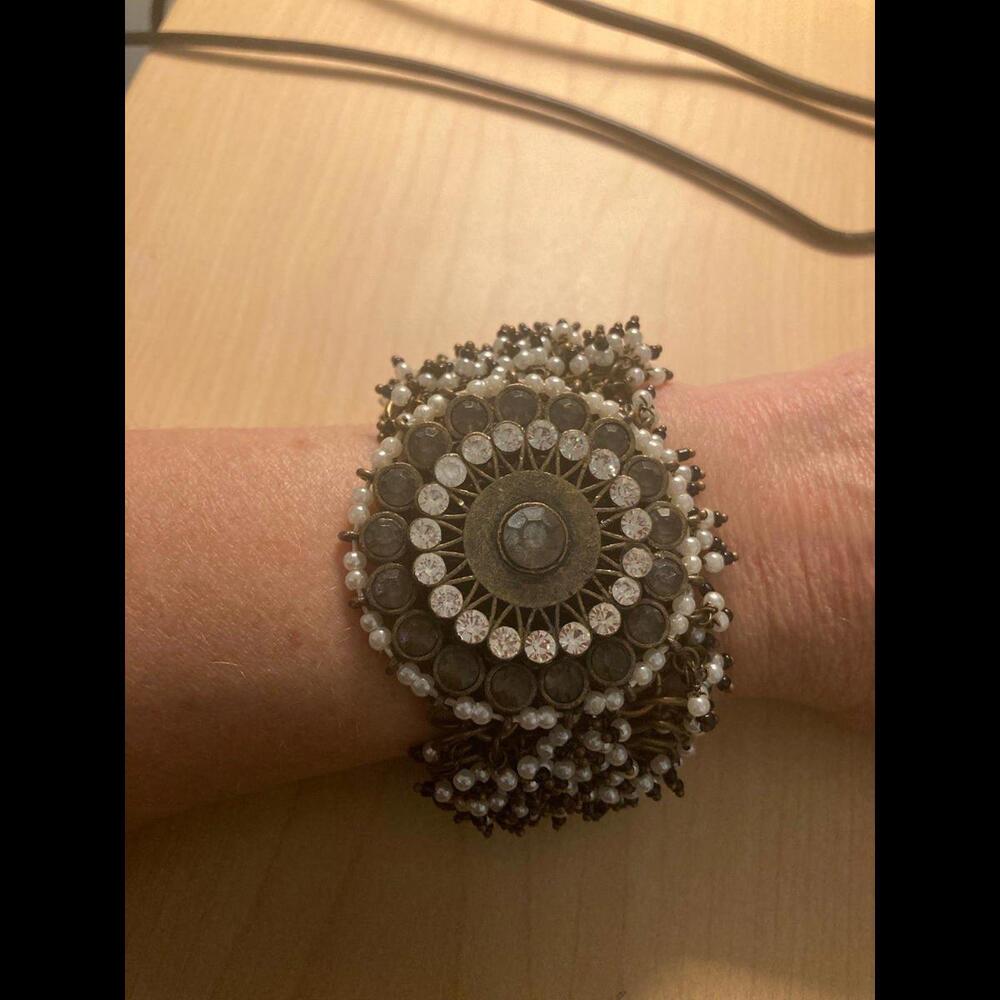 Rhinestone Cha Cha Statement Bracelet - image 6